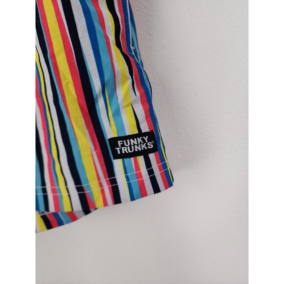 Funky Trunks multicolor stripe water shorts trunks L - Picture 3 of 6